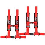 PRP Harnesses 2&quot; 4 Point Auto (Red)