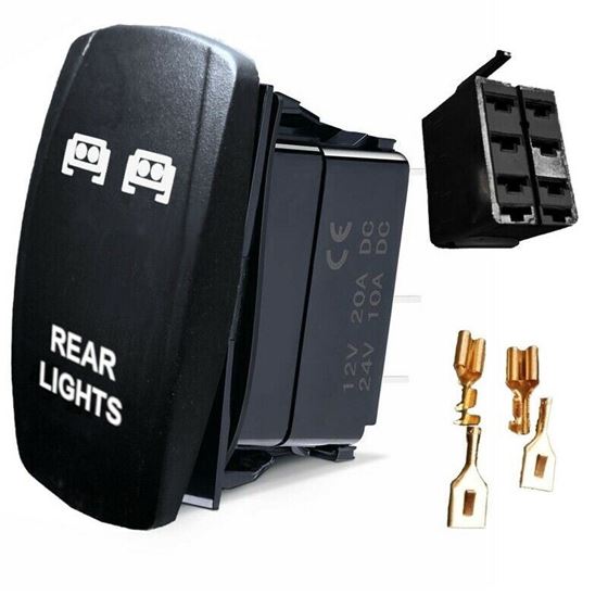 RZR CAN AM SXS UTV MAVERICK Dual Back Lit LED WHITE LIGHT REAR LIGHT Rocker Switch #ACRLS