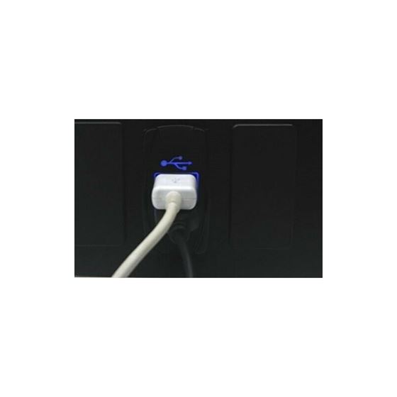 Dual Port USB Charger Rocker Switch Blue 3.1V 5 amp #AC-USB-CH2