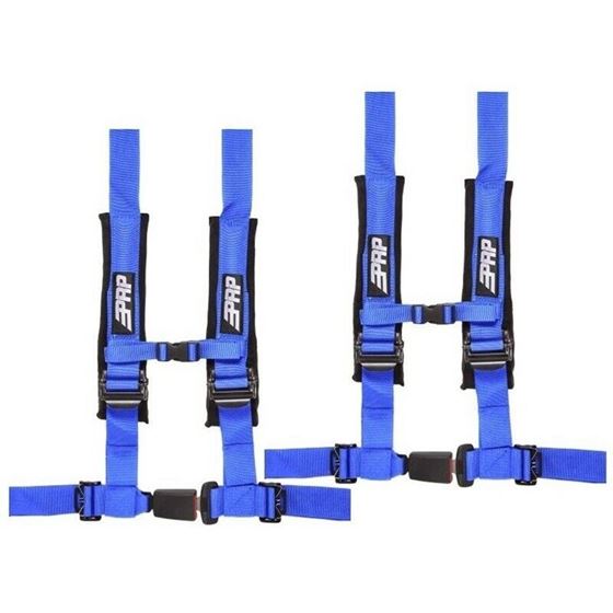 PRP 4.2 Harness 2&quot; BLUE Harnesses Seat Belt Set of 2 #SBAuto2B