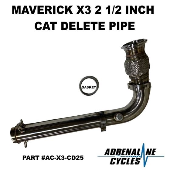 Can Am Maverick X3 Exhaust Converter Catalytic Delete Pipe #AC-X3-CD25