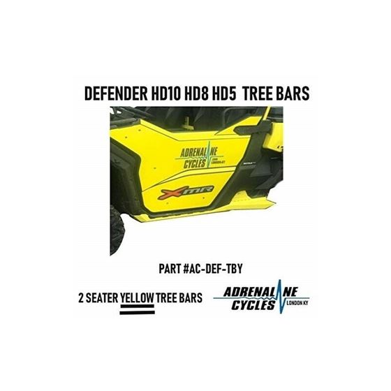 Can Am Defender HD8 HD10 XMR Rocker Guard Rock Slider Tree Bar YELLOW #AC-DEF-TBY