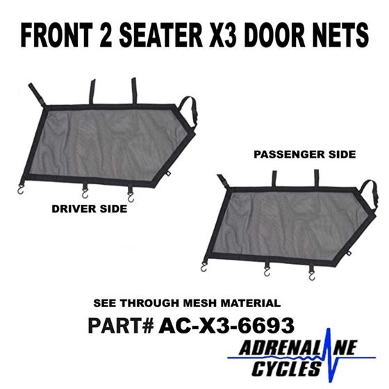 Can Am X3 Upper Door Nets Net Front Set 2 seater AC-X3-6693