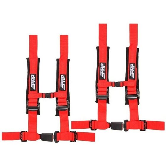 PRP Harnesses 2&quot; 4 Point Auto (Red)