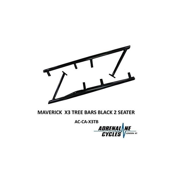 Can Am Maverick X3 Tree Bar Rock Slider Guards Sliders BLACK NEW #AC-CA-X3TB