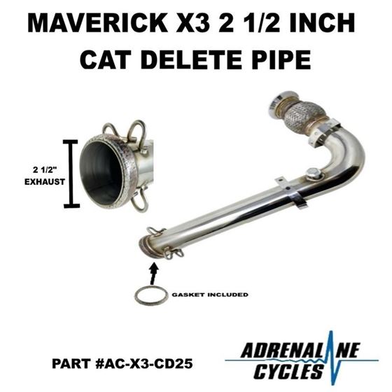 Can Am Maverick X3 Exhaust Converter Catalytic Delete Pipe #AC-X3-CD25